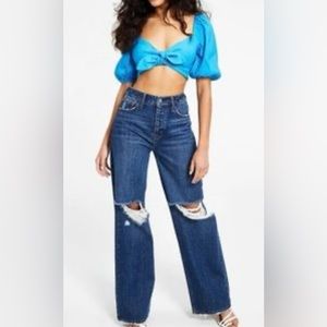Leyden NWT turquoise crop top